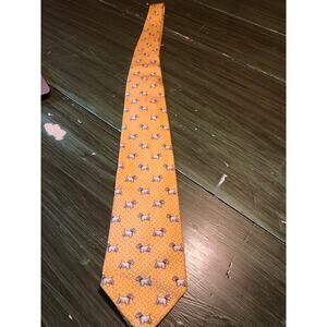 Beaufort Tie Rack EUC Yellow Silk Schnauzer Dog Necktie